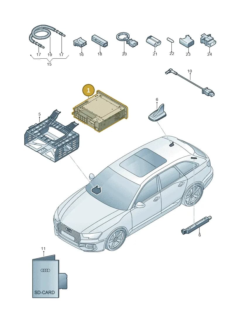 8W0035840D — Audi RS4 Avant (2017-2025) diagram 438035000, position 1