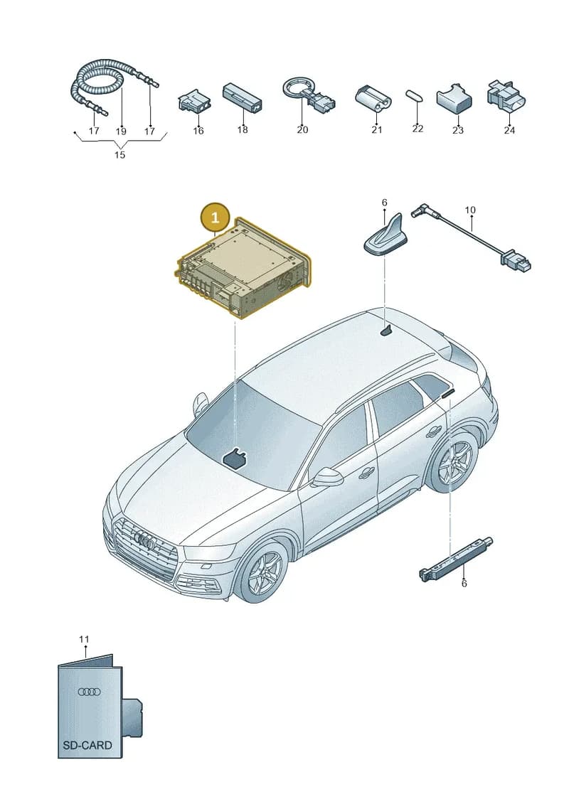 8W0035893A — Audi Q5 (2016-2025) diagram 896035000, position 1