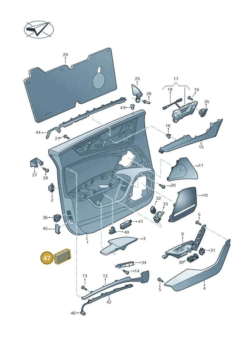 8W0093056B — Audi RS7 Sportback (2019-2025) diagram 435867000, position 47