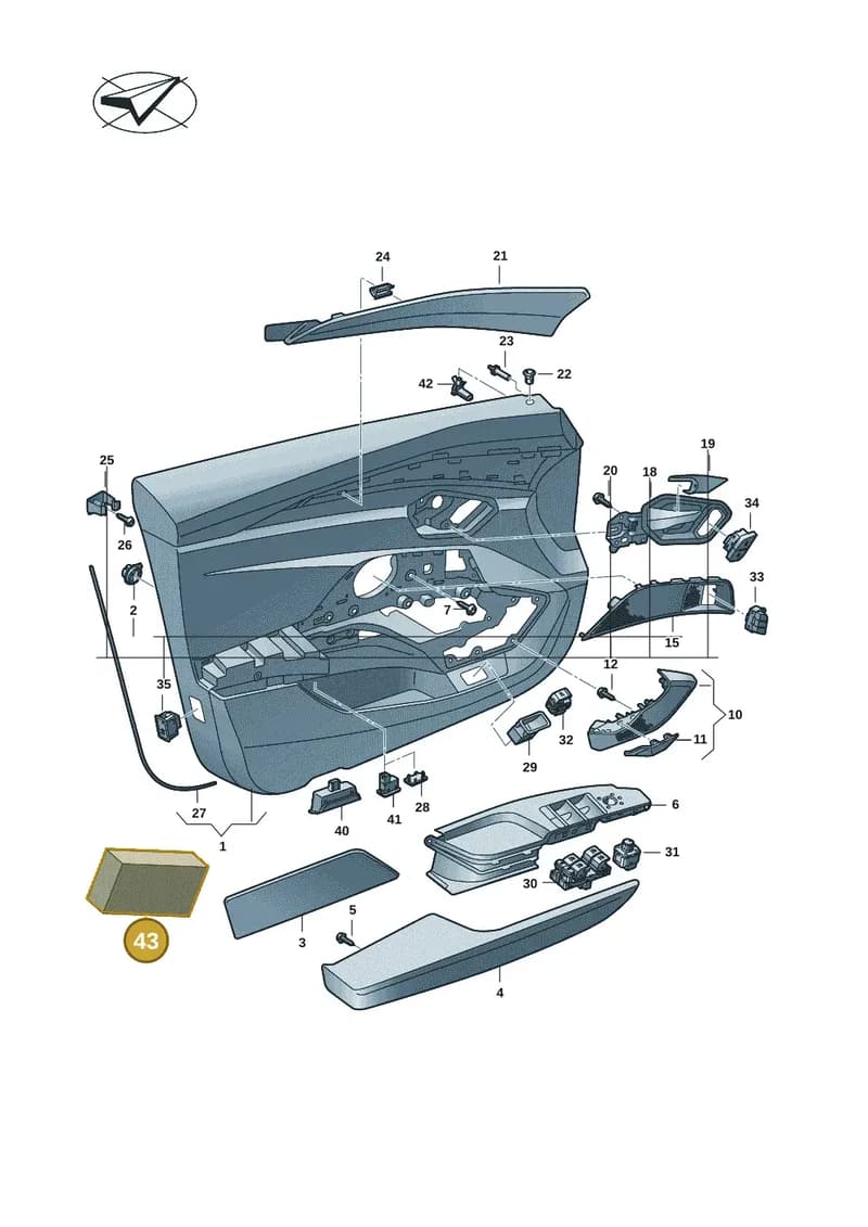 8W0093056B — Audi RS e-tron GT (2020-2025) diagram 4j1867000, position 43