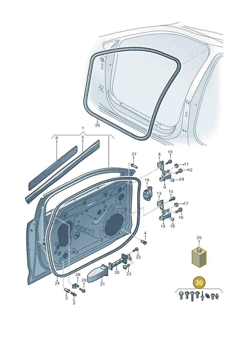 8W0098619B — Audi A4 (2015-2025) diagram 849831100, position 30