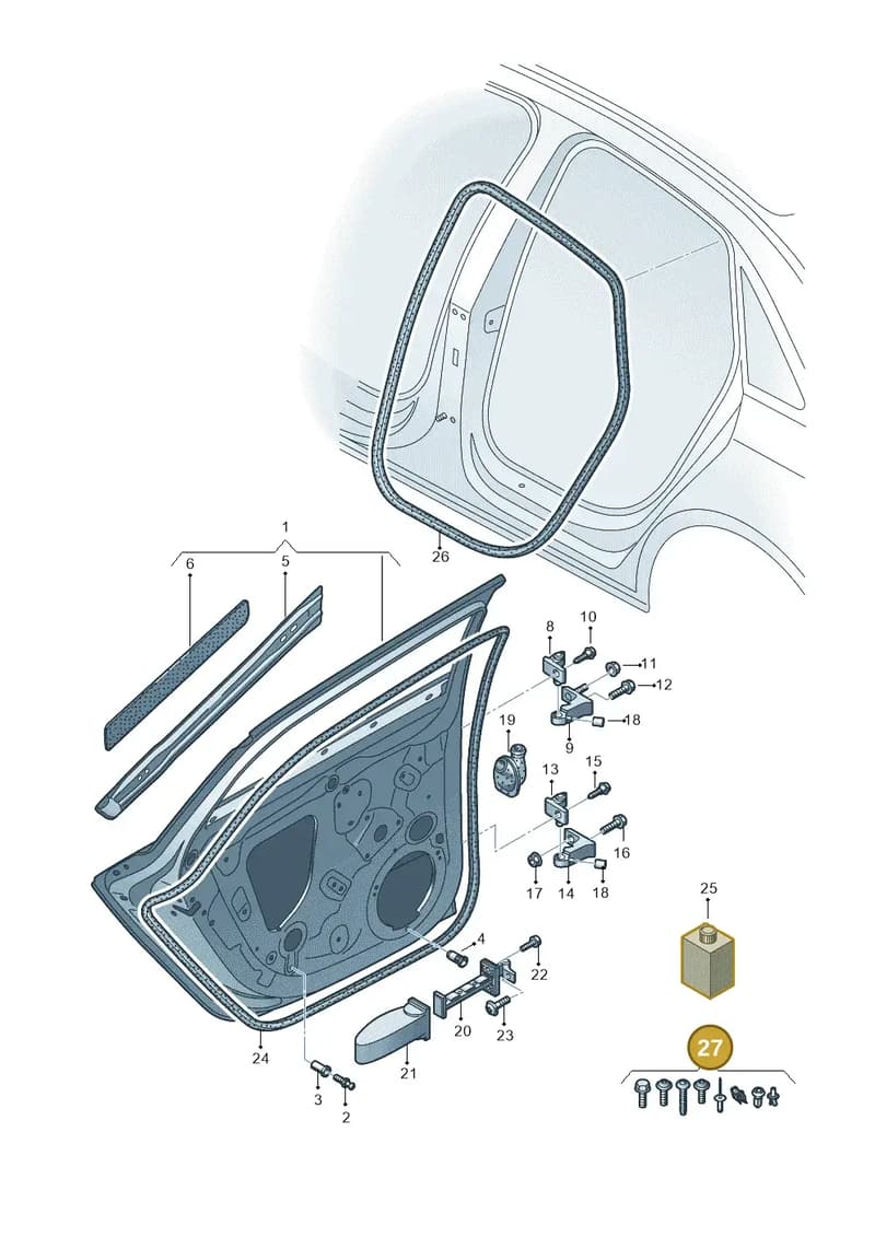8W0098620B — Audi A4 (2015-2025) diagram 849833100, position 27