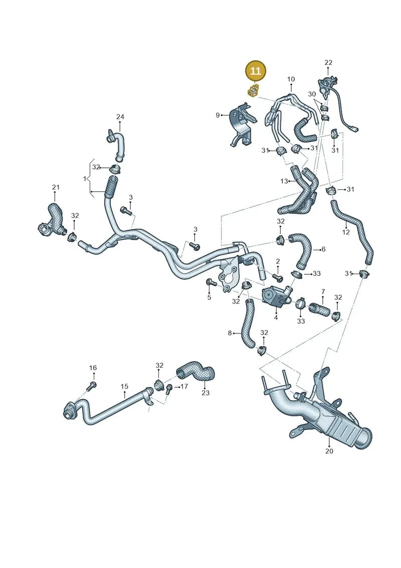 8W0121093B — Audi A8 (2017-2025) diagram 838121114, position 11
