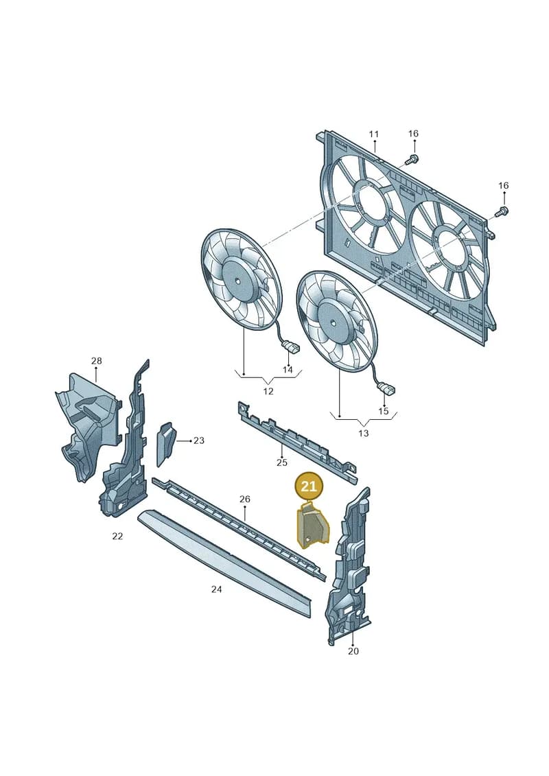 8W0121283BK — Audi RS4 Avant (2017-2025) diagram 438121930, position 21