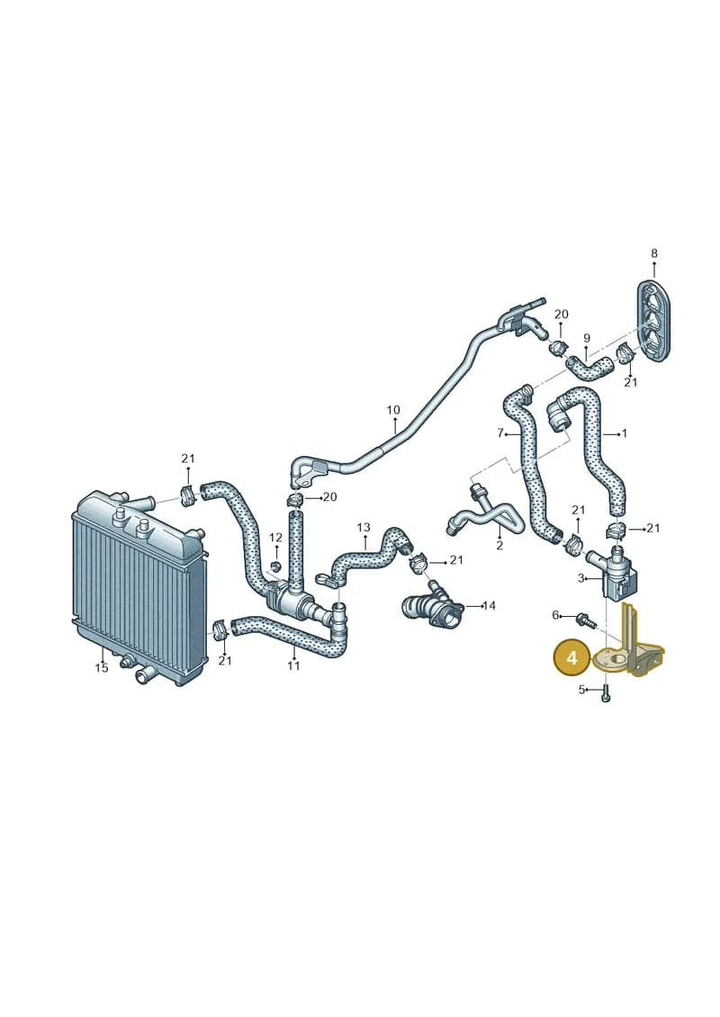 8W0121305AG — Audi RS4 Avant (2017-2025) diagram 847121120, position 4