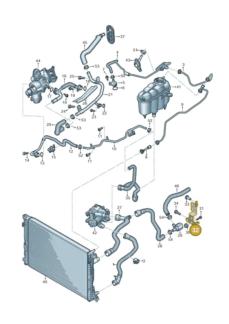 8W0121305AH — Audi A5 Sportback (2016-2025) diagram 849121173, position 32