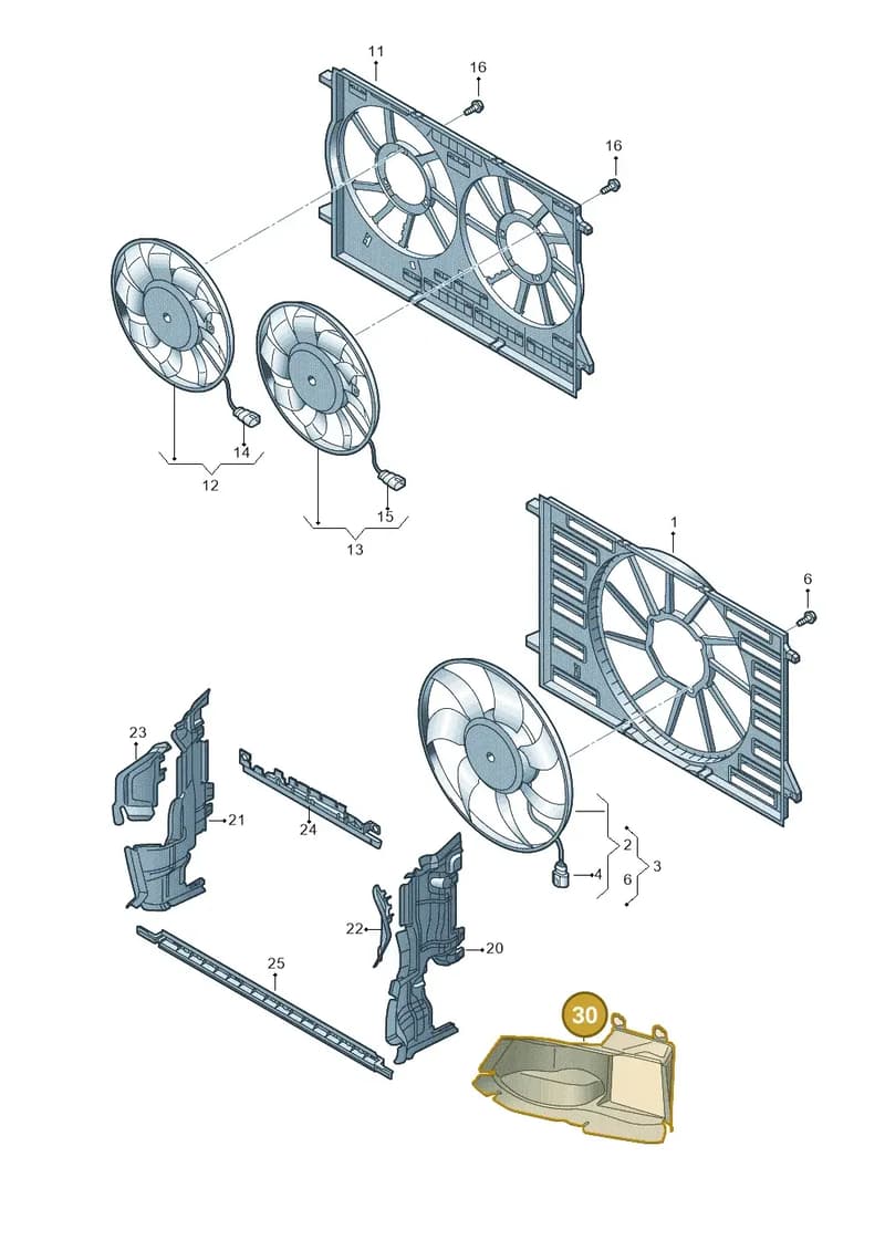 8W0121333G — Audi A4 (2015-2025) diagram 849121930, position 30