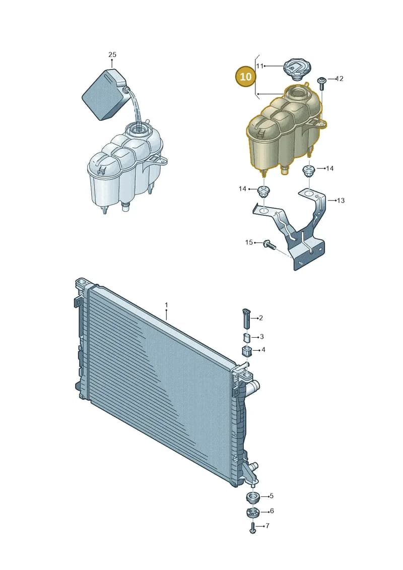 8W0121405L — Audi A5 Sportback (2016-2025) diagram 849121700, position 10