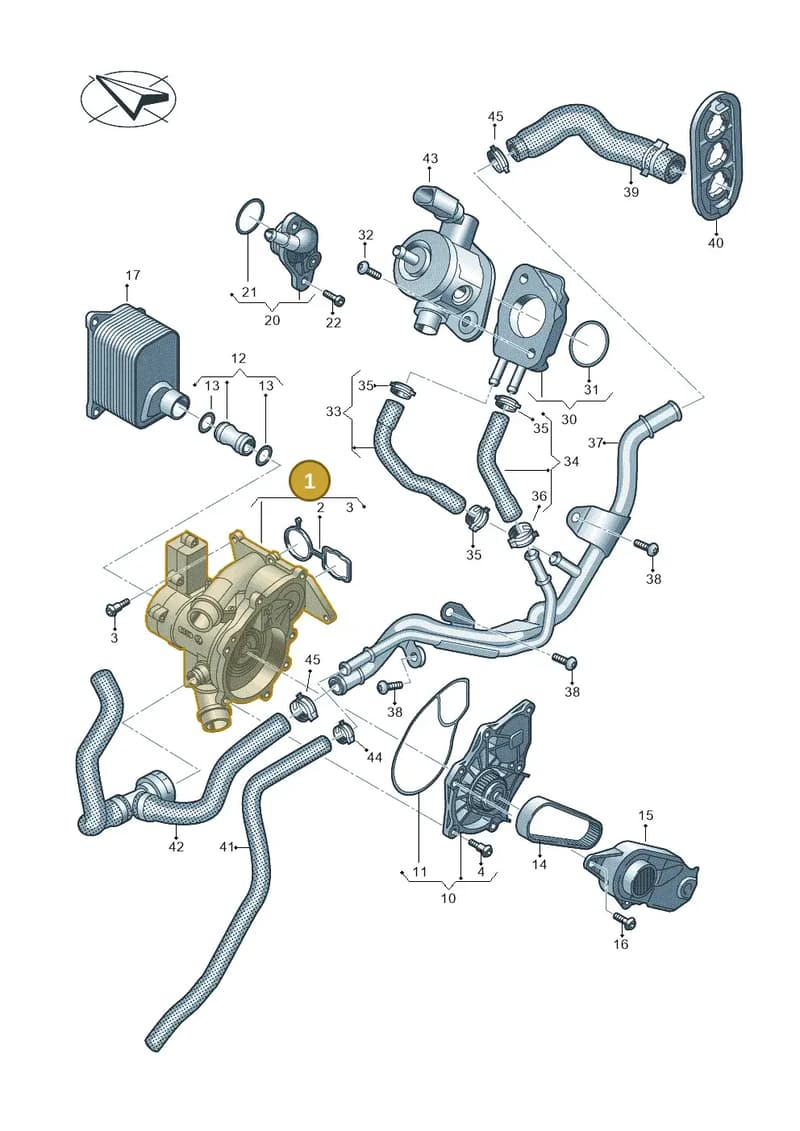 8W0122055AS — Audi A5 Sportback (2016-2025) diagram 849121120, position 1