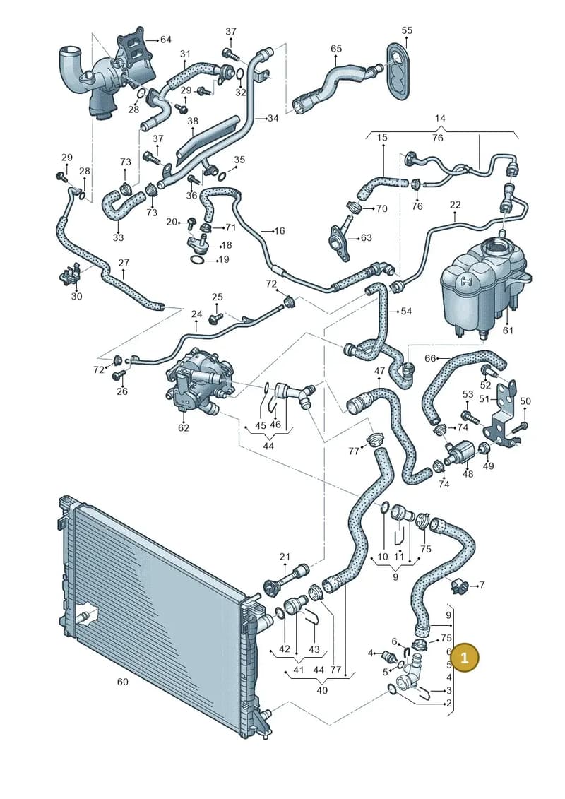 8W0122055CC — Audi A4 (2015-2025) diagram 849121200, position 1