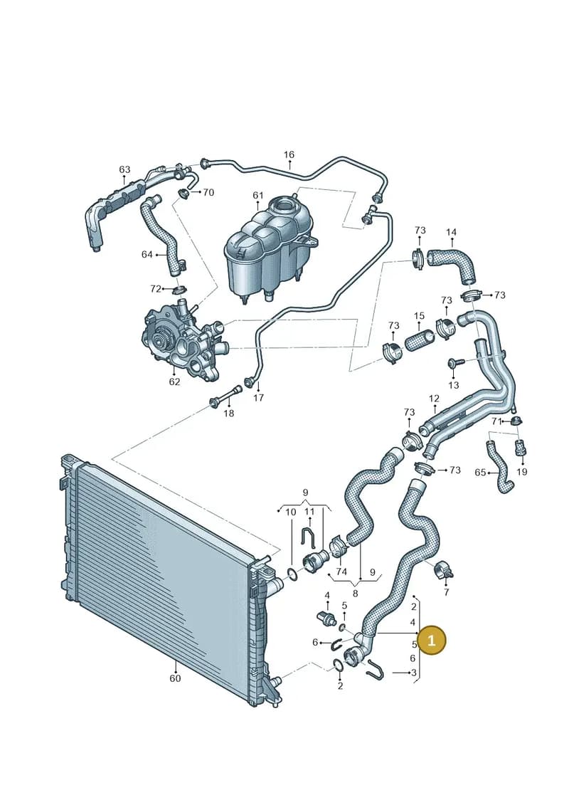 8W0122055P — Audi A5 Sportback (2016-2025) diagram 849121350, position 1