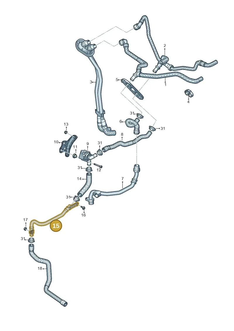 8W0122291AD — Audi A8 (2017-2025) diagram 838121040, position 15