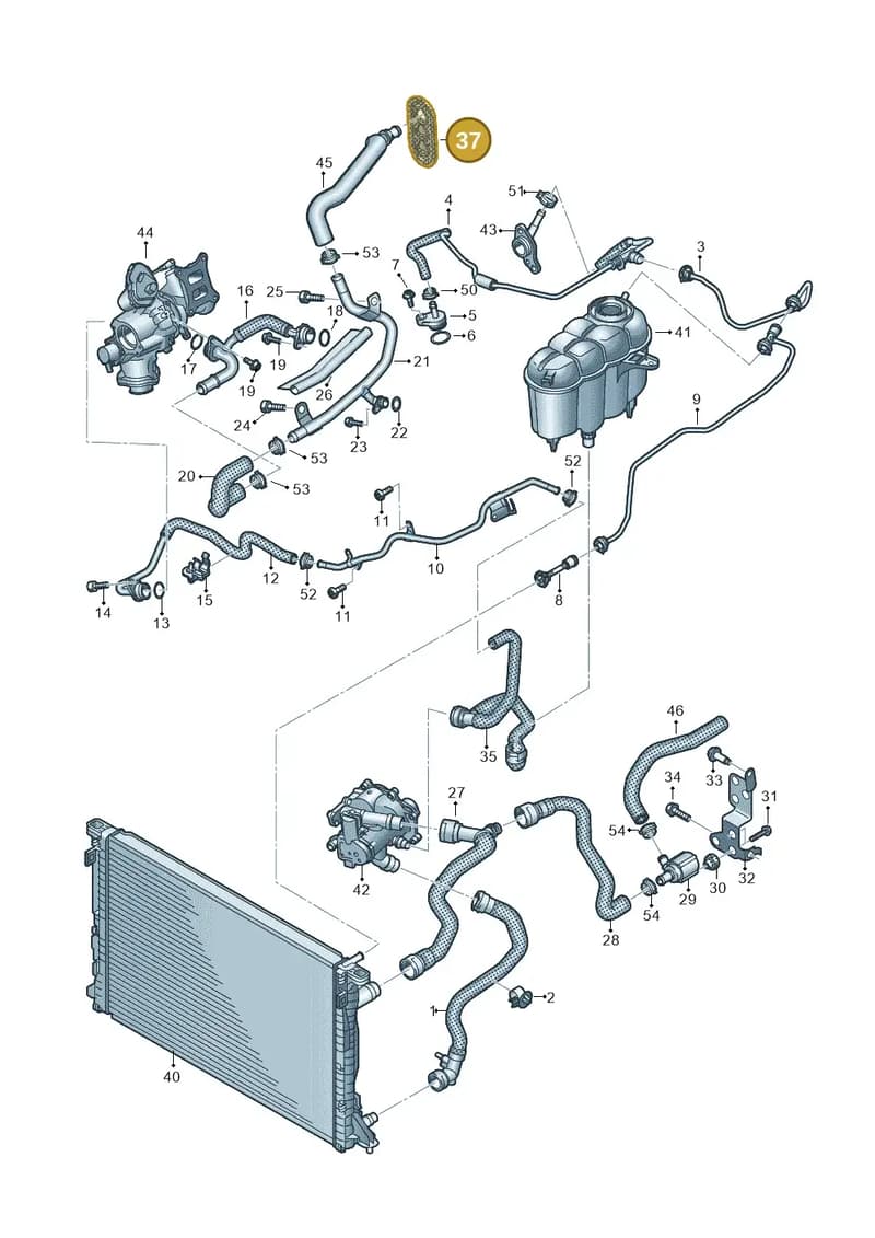 8W0122291AD — Audi A5 Sportback (2016-2025) diagram 849121173, position 37
