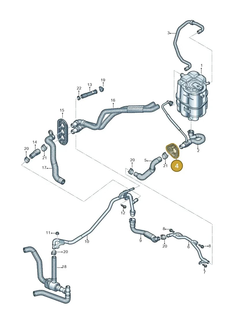 8W0122291AM — Audi RS4 Avant (2017-2025) diagram 847121014, position 4