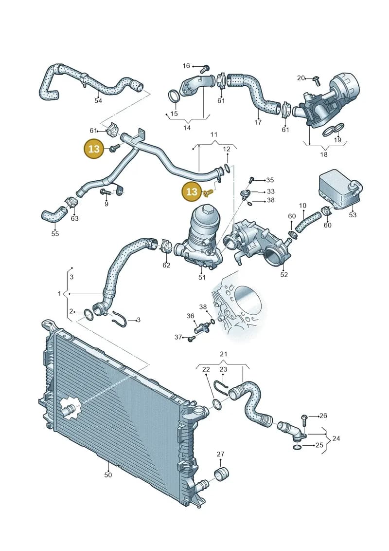 8W0122291AM — Audi A5 Sportback (2016-2025) diagram 849121055, position 13