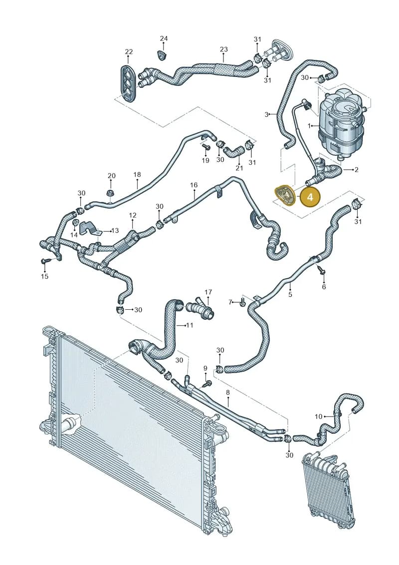 8W0122291AM — Audi A5 Sportback (2016-2025) diagram 849121920, position 4