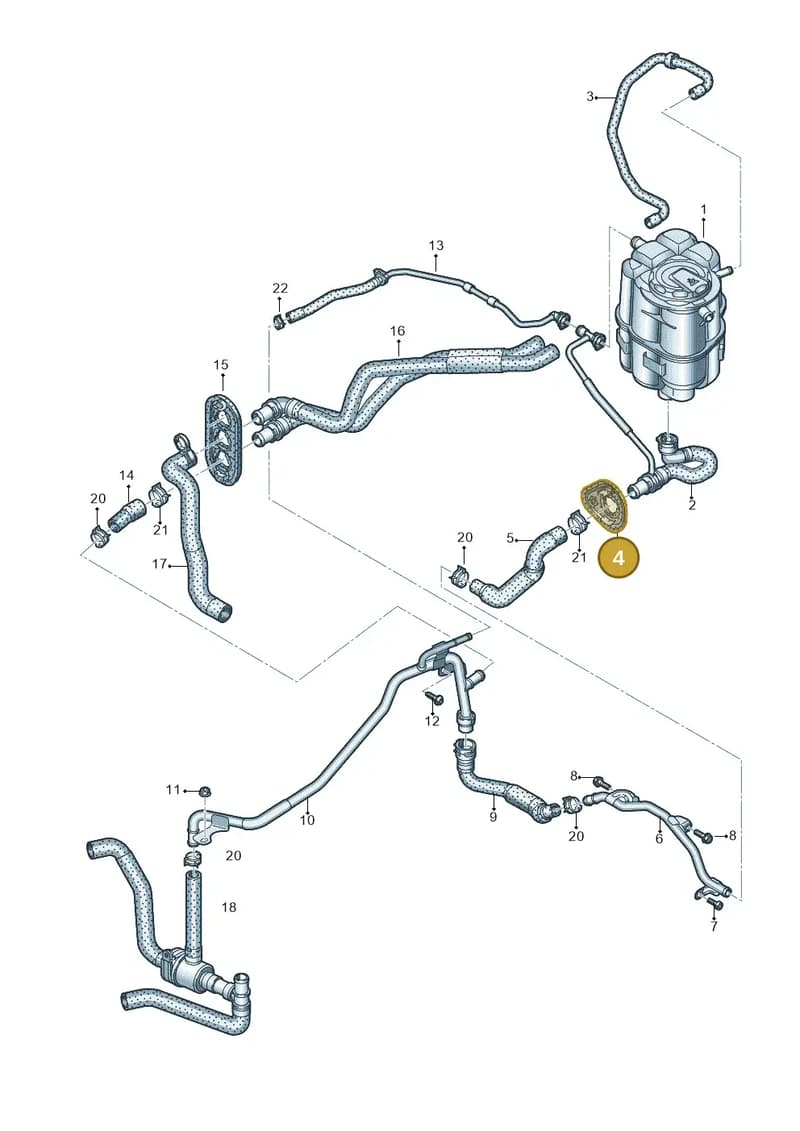 8W0122291AM — Audi RS4 Avant (2017-2025) diagram 847121140, position 4