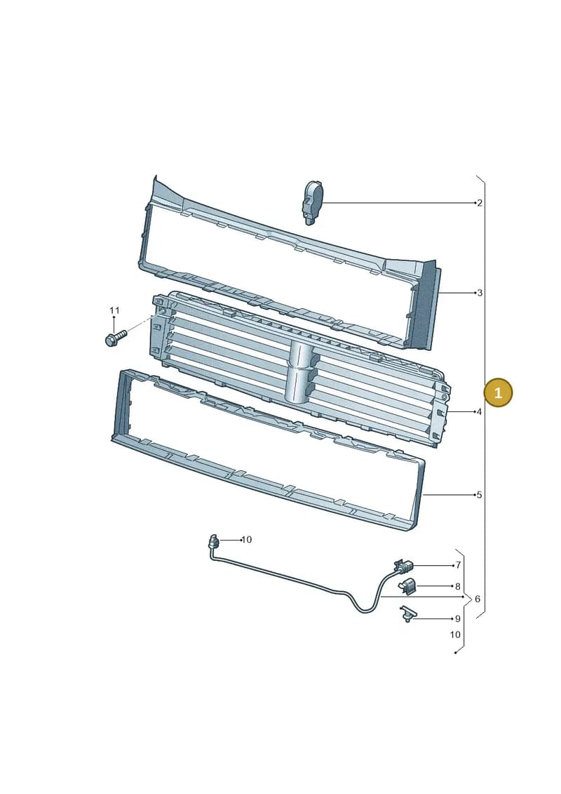 8W0122321F — Audi A4 (2015-2025) diagram 753805100, position 1