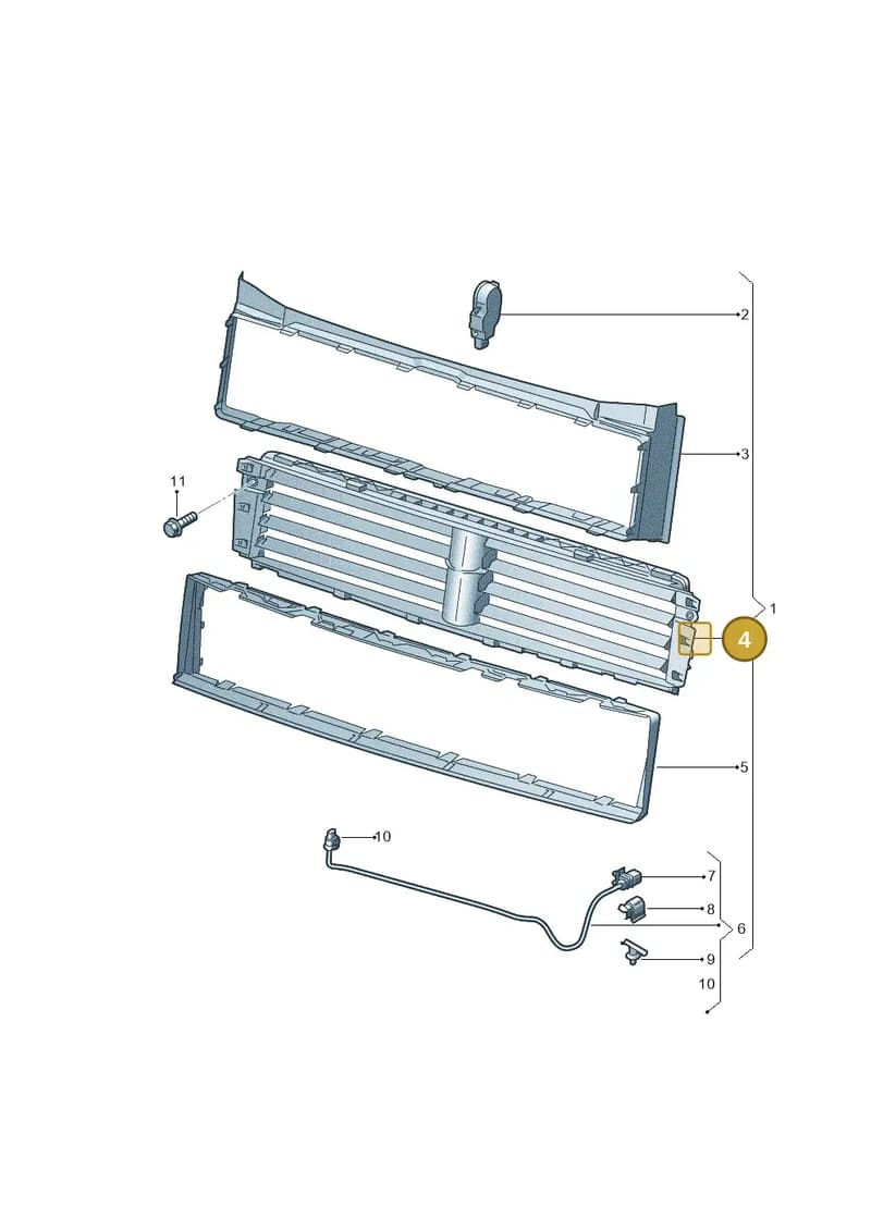 8W0122323 — Audi A5 Sportback (2016-2025) diagram 753805100, position 4
