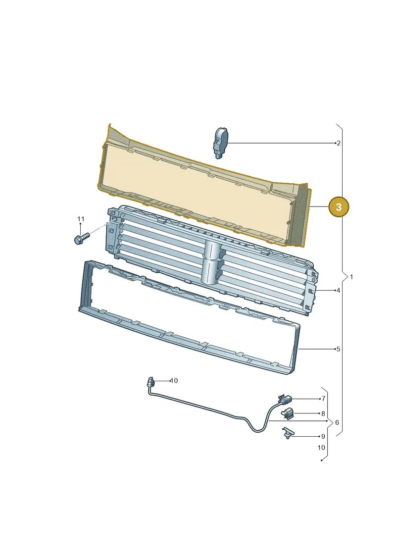 8W0122327C — Audi A4 (2015-2025) diagram 753805100, position 3
