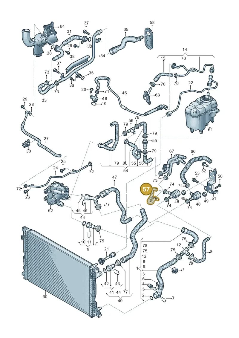 8W0122448P — Audi A5 Sportback (2016-2025) diagram 849121022, position 57