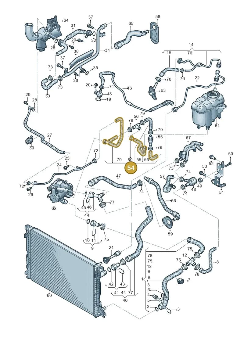 8W0122449CR — Audi A5 Sportback (2016-2025) diagram 849121230, position 54