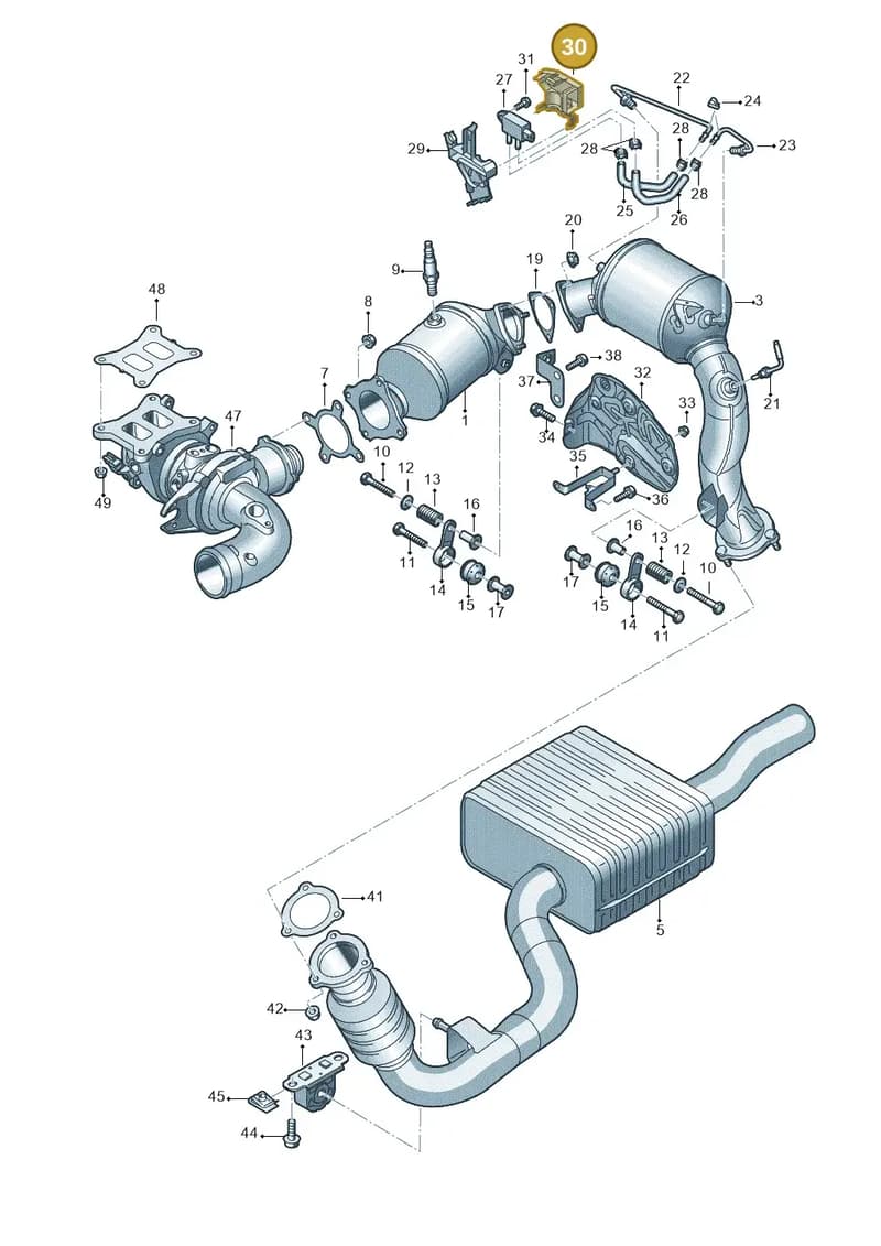 8W0131327E — Audi A5 Sportback (2016-2025) diagram 897253350, position 30