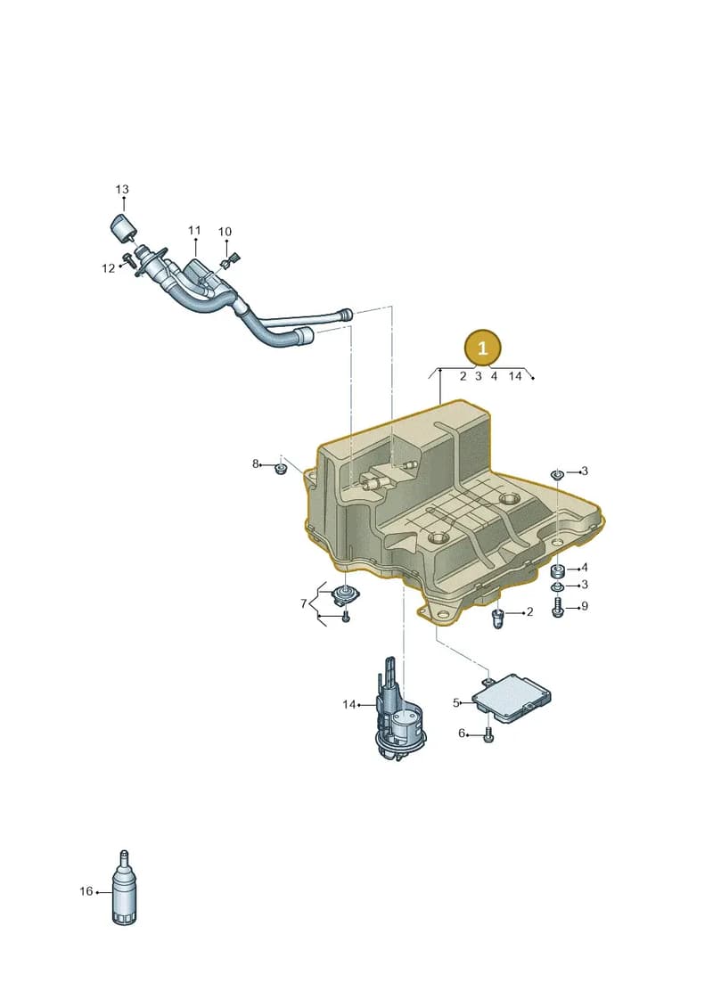 8W0131879BB — Audi A5 Sportback (2016-2025) diagram 849201500, position 1