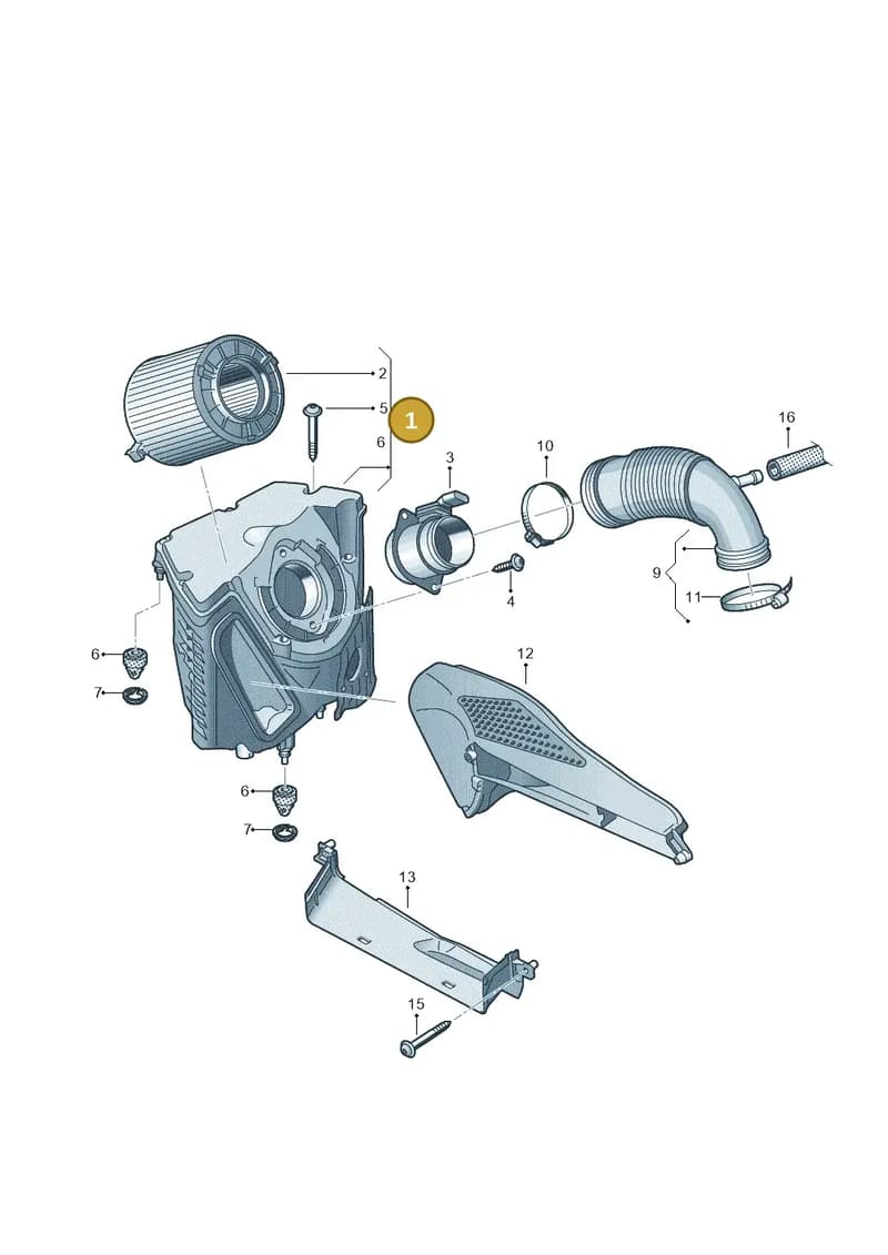 8W0133837AA — Audi A5 Sportback (2016-2025) diagram 849133260, position 1
