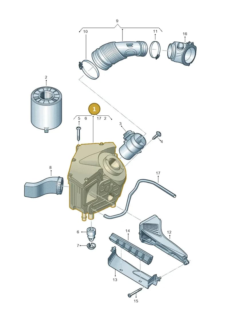 8W0133837AM — Audi A5 Sportback (2016-2025) diagram 849129300, position 1