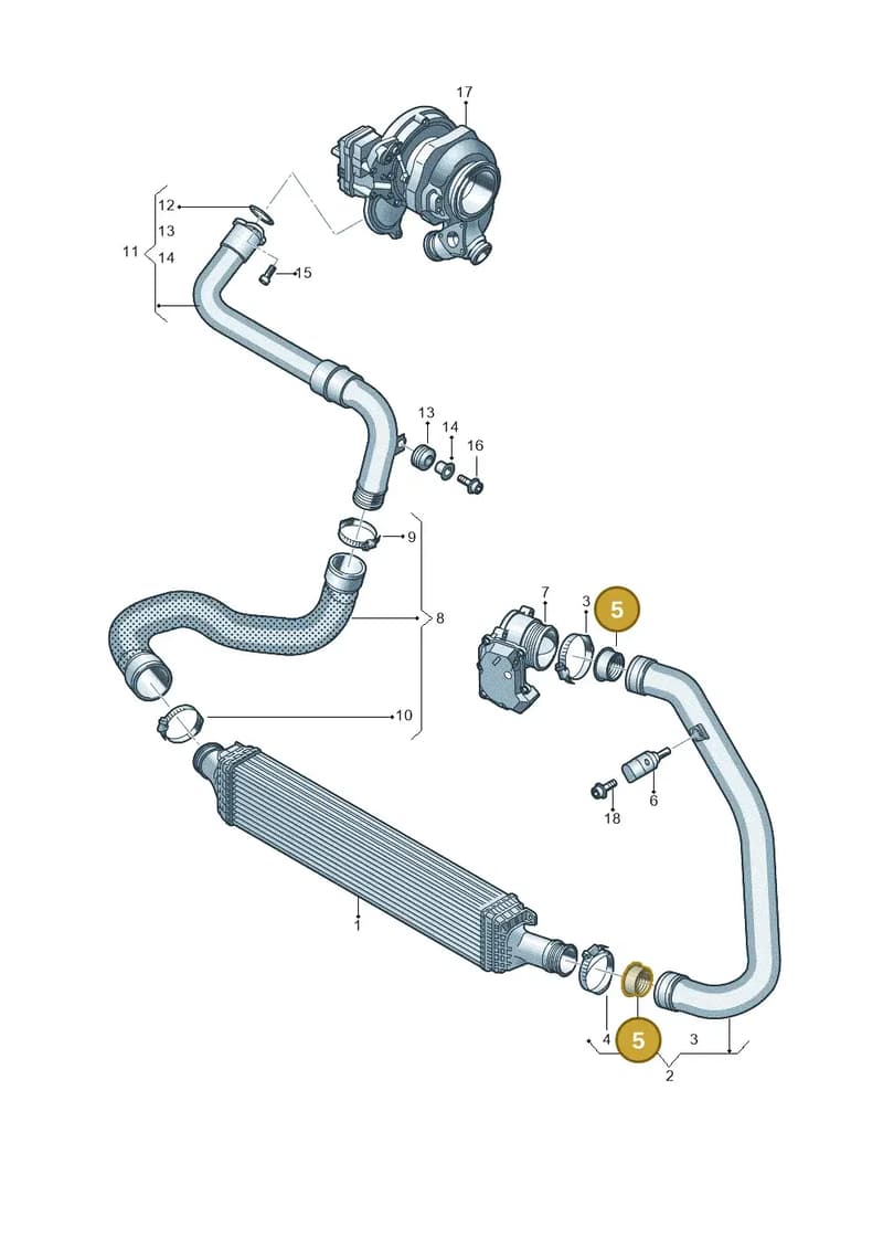 8W0145117 — Audi A5 Sportback (2016-2025) diagram 849145500, position 5