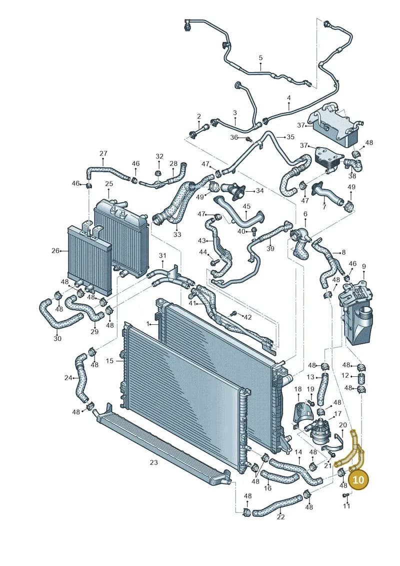 8W0145640A — Audi RS4 Avant (2017-2025) diagram 847121100, position 10