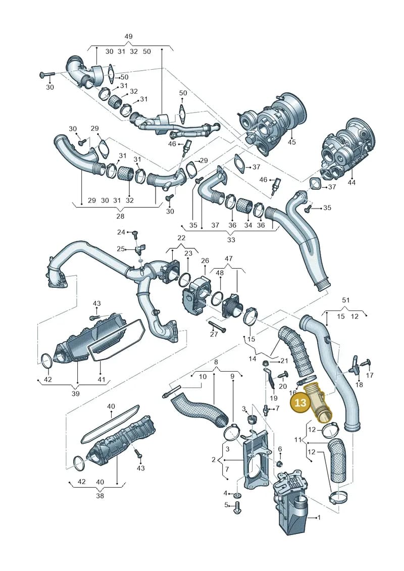 8W0145673R — Audi RS4 Avant (2017-2025) diagram 847145500, position 13