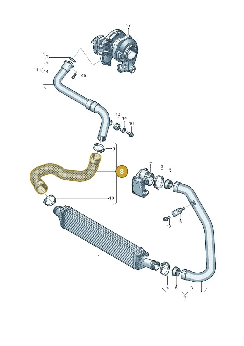8W0145738B — Audi A5 Sportback (2016-2025) diagram 849145500, position 8