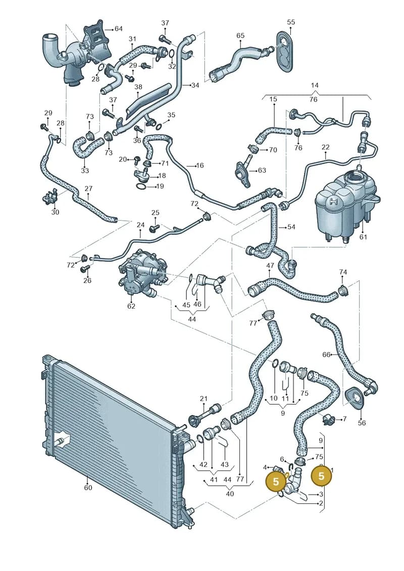 8W0145920AD — Audi A5 Sportback (2016-2025) diagram 849121210, position 5