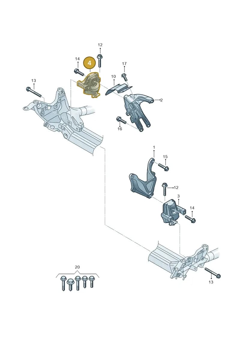 8W0199372CT — Audi A5 Sportback (2016-2025) diagram 849199100, position 4