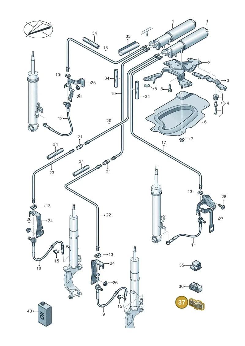 8W0201190C — Audi RS6 Avant (2019-2025) diagram 537616400, position 37