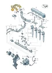 8W0201214AL Audi 1 Set Fuel Hoses
