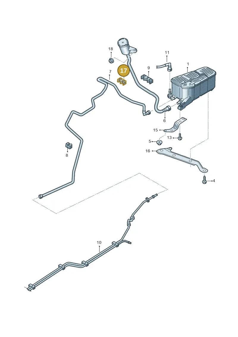 8W0201449A — Audi RS4 Avant (2017-2025) diagram 849201085, position 17