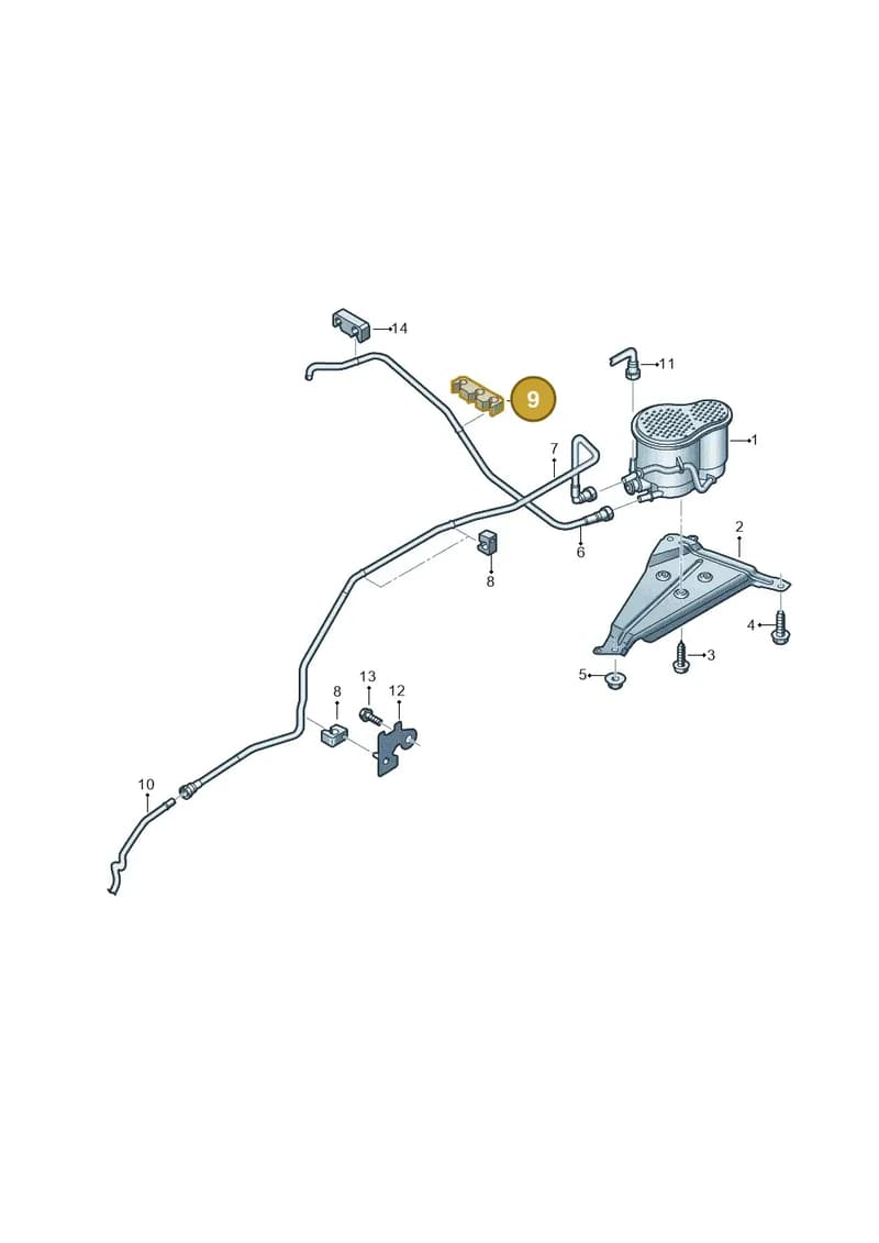 8W0201449G — Audi A5 Cabriolet (2016-2025) diagram 848201800, position 9