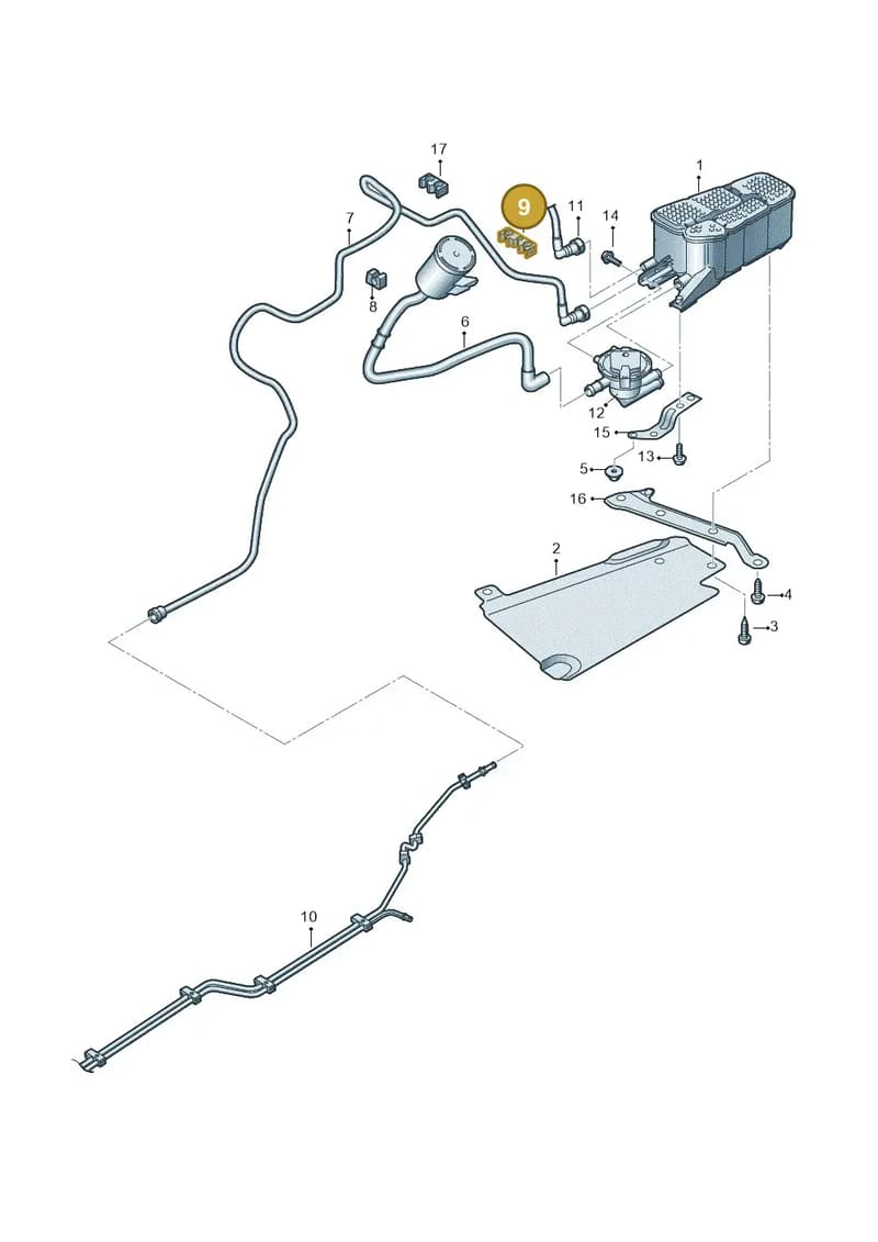 8W0201449L — Audi RS4 Avant (2017-2025) diagram 849201820, position 9