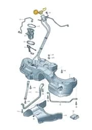 8W0201550A Audi Cap with Retaining Strap for Fuel Tank