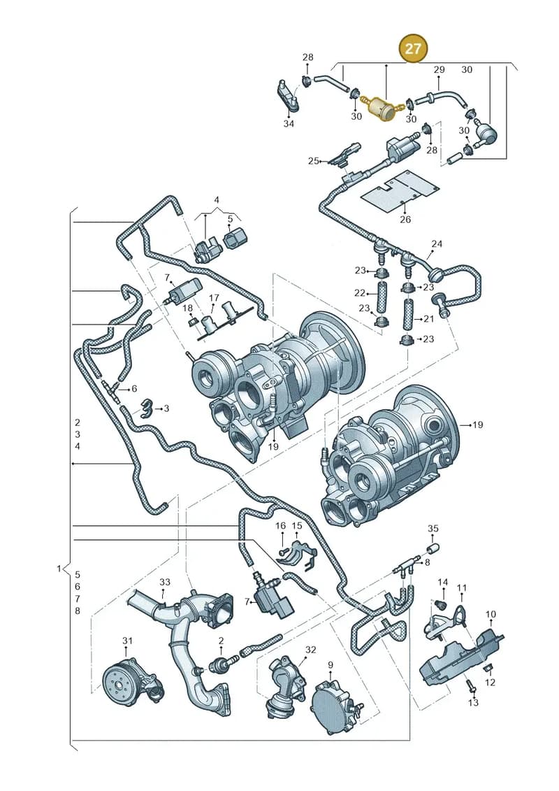 8W0201991AF — Audi RS4 Avant (2017-2025) diagram 847133052, position 27