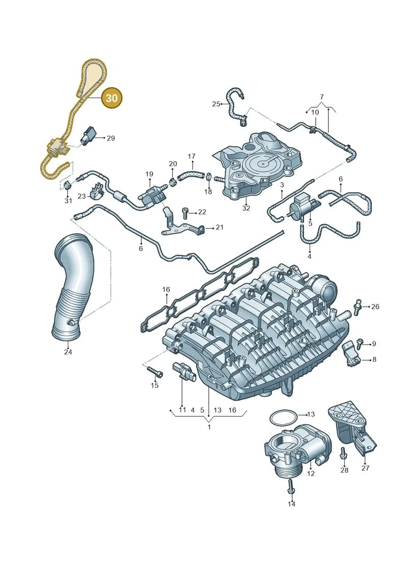 8W0201991AK — Audi A5 Sportback (2016-2025) diagram 849133070, position 30