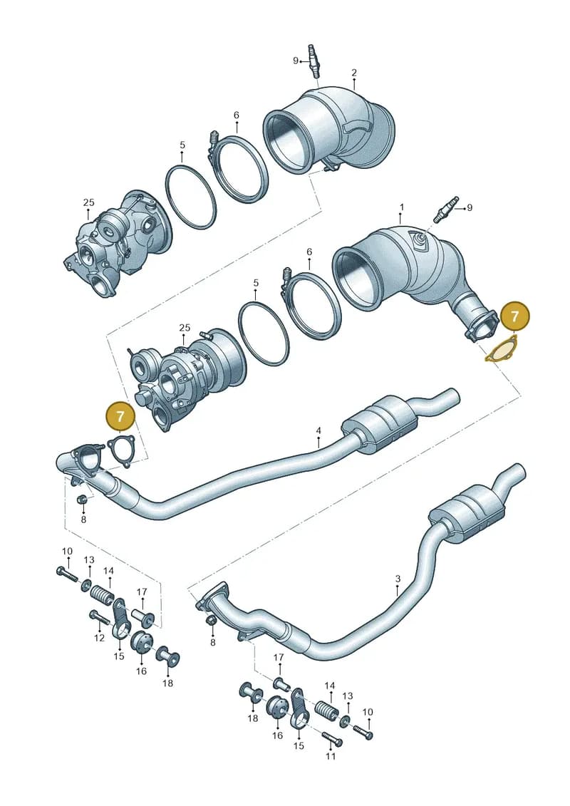 8W0253115K — Audi RS4 Avant (2017-2025) diagram 847253600, position 7