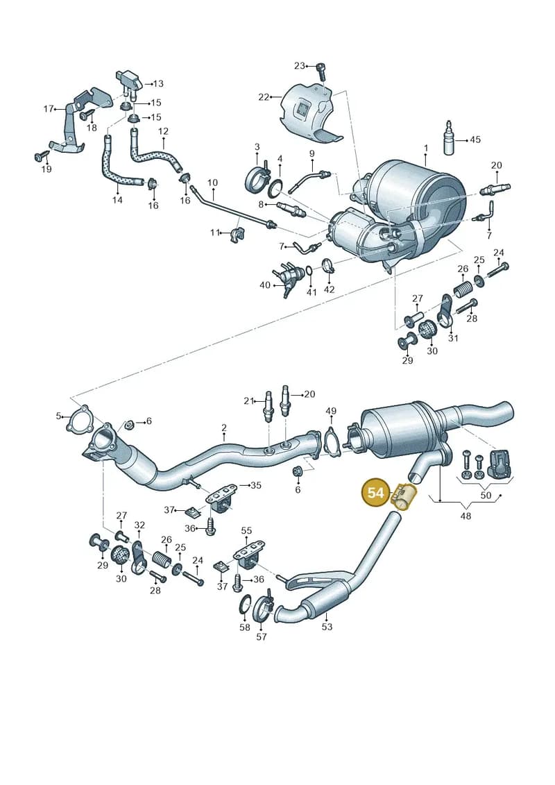 8W0253141G — Audi A8 (2017-2025) diagram 838253700, position 54