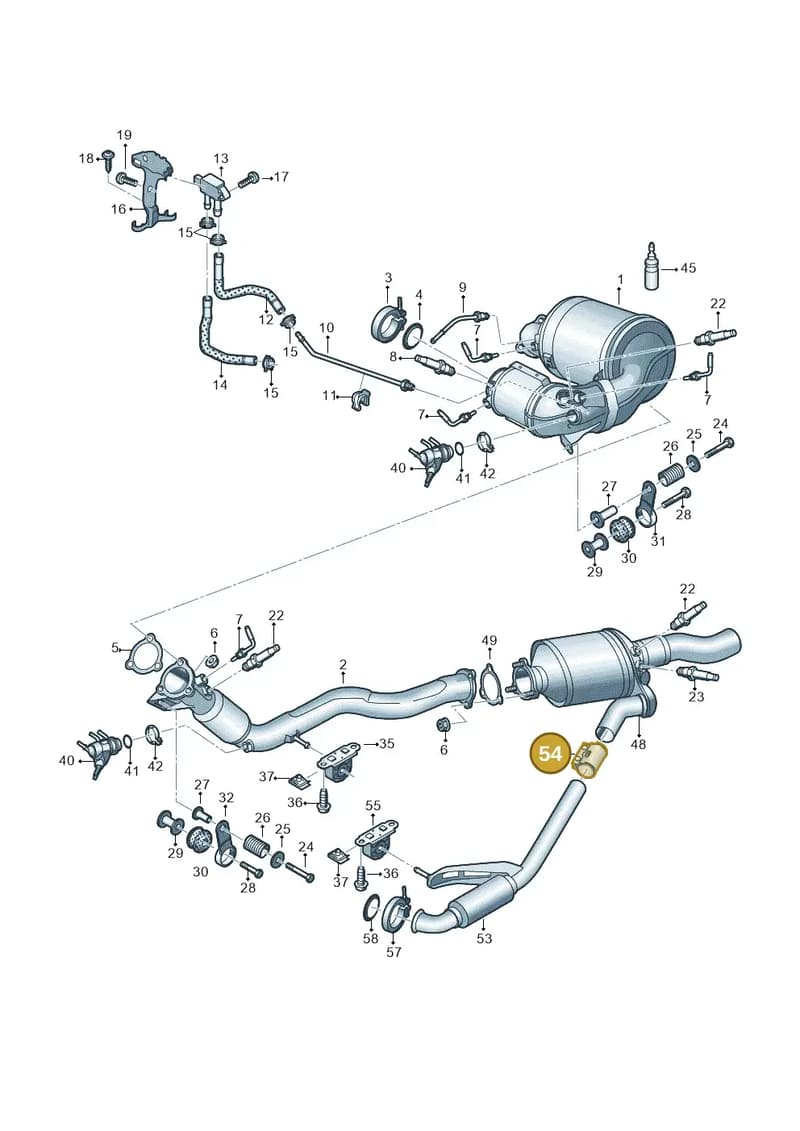 8W0253141G — Audi A8 (2017-2025) diagram 838253760, position 54