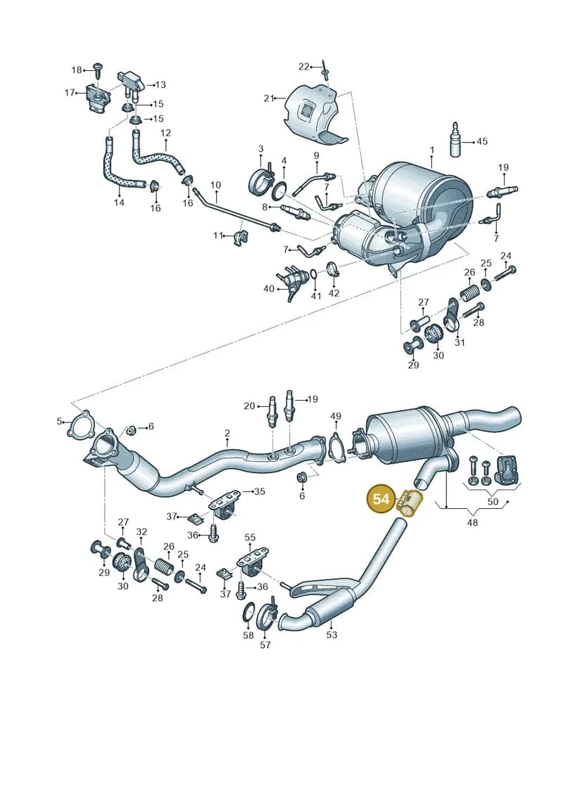 8W0253141G — Audi Q5 (2016-2025) diagram 849253780, position 54