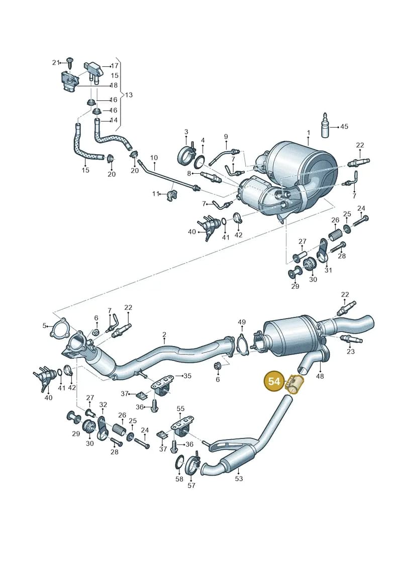 8W0253141G — Audi Q5 (2016-2025) diagram 896253077, position 54