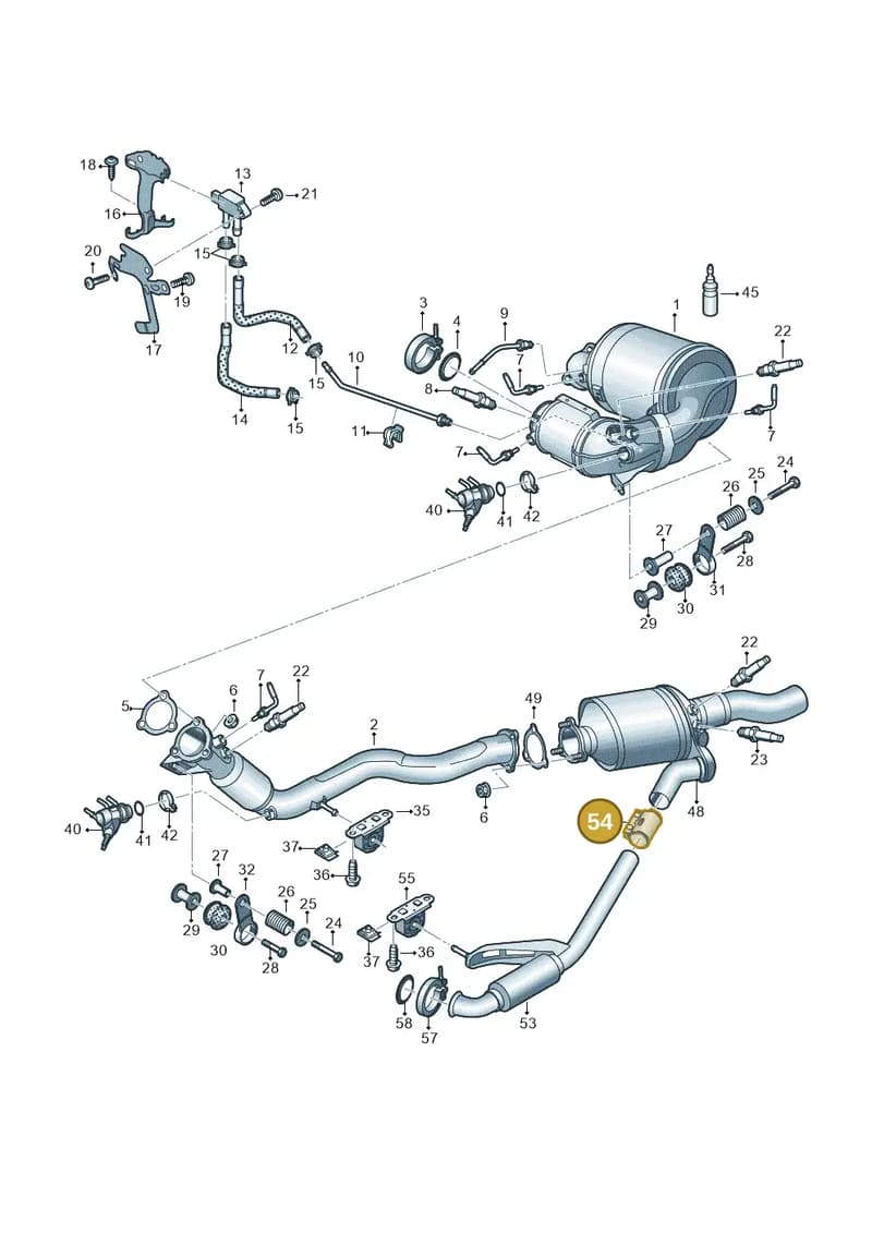8W0253141G — Audi A6 (2018-2025) diagram 430253730, position 54